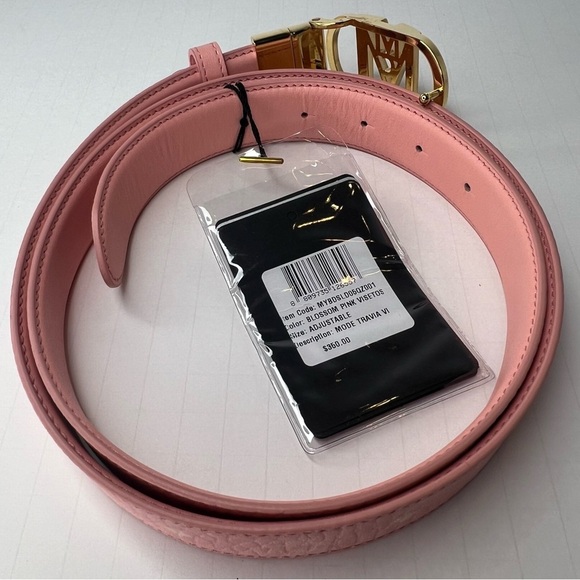 MCM Blossom Pink Mode Travia Visetos Belt | NEW!!!???